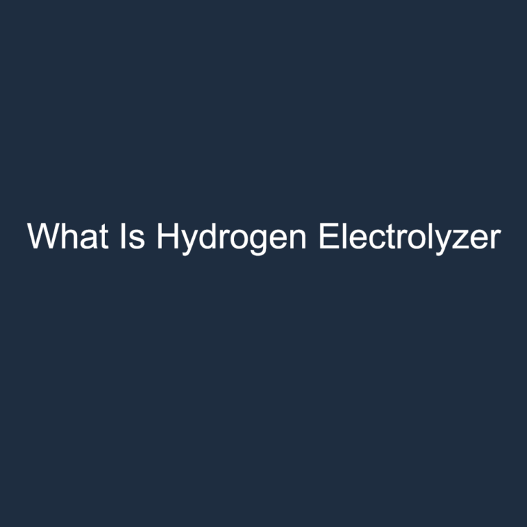 What is hydrogen electrolyzer